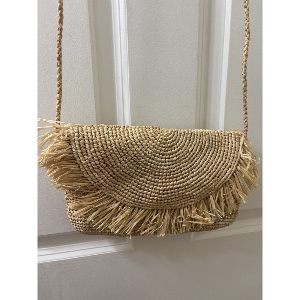 Mar Y Sol Lila Raffia Straw Bag Natural